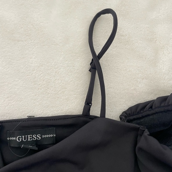 Guess Black off the shoulder ruched mini dress - Picture 3 of 11